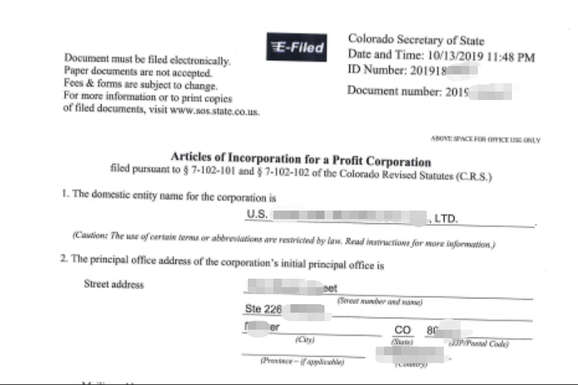 成功案例:在美國科州注冊公司能做反向投資嗎?